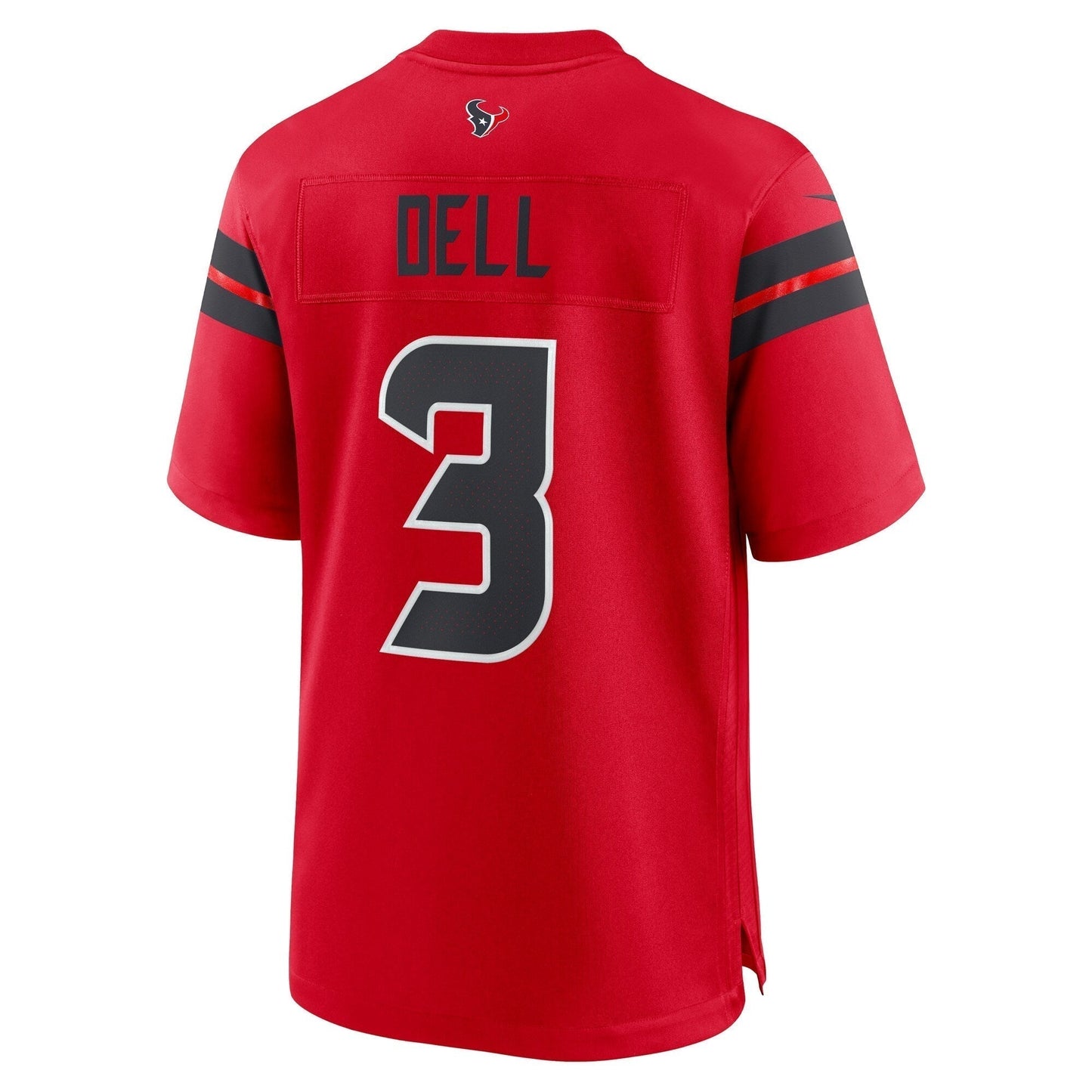 Tank Dell Houston Texans Alternate Game Jersey - Red football jersey product view 3