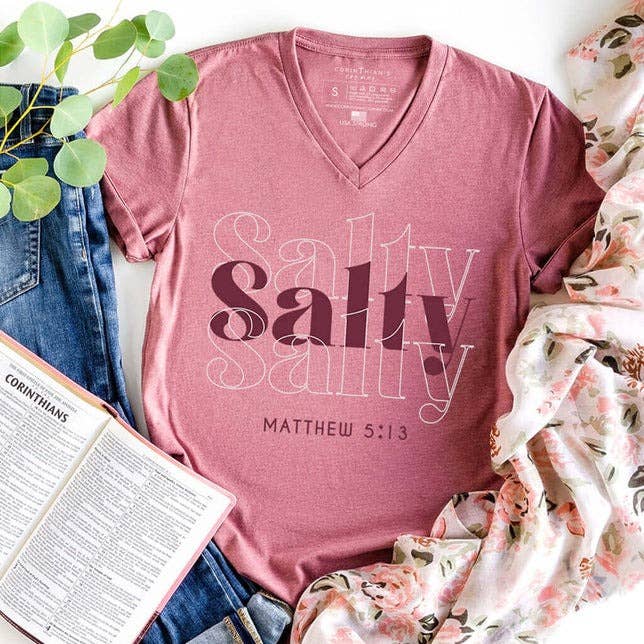 Salty V-Neck Unisex T-shirt, Sweatshirt, Hoodie, Long Sleeve Tee - T-Shirt, Sweatshirt, Hoodie