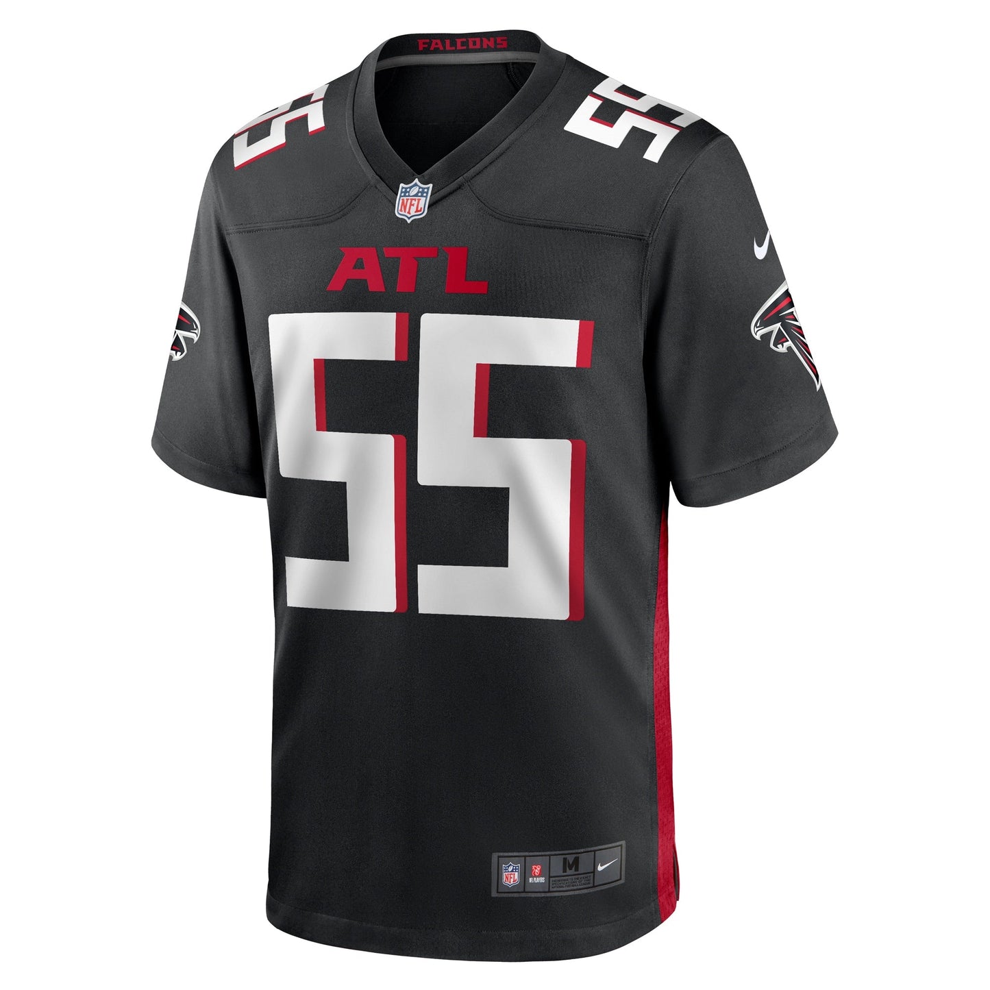 Kaden Elliss Atlanta Falcons Game Jersey - Black football jersey product view 2