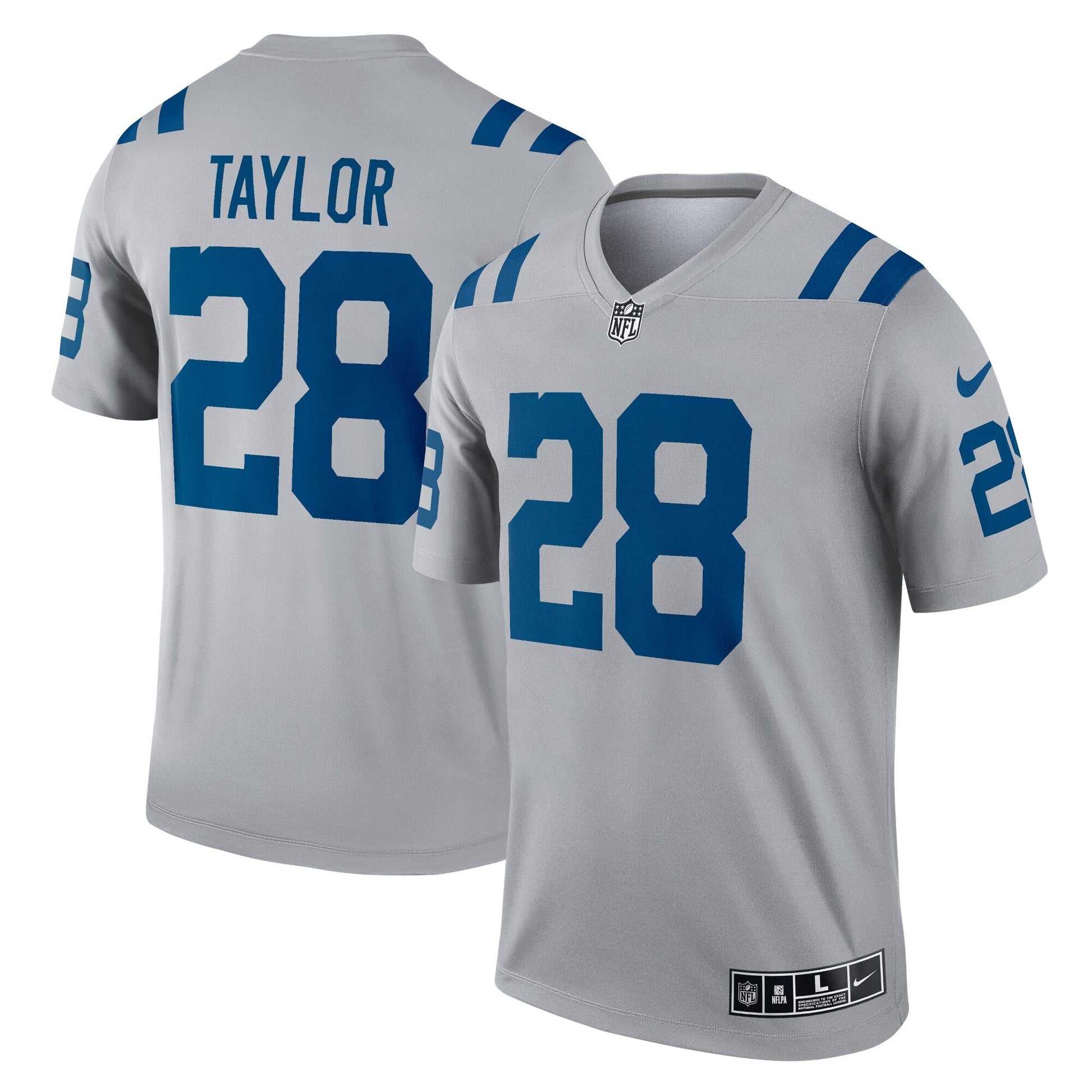 Jonathan Taylor Indianapolis Colts Inverted Legend Jersey - Gray football jersey product view 1