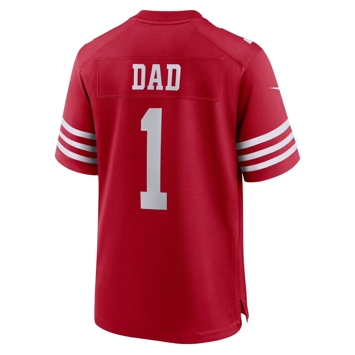 Number 1 Dad San Francisco 49ers Game Jersey - Scarlet football jersey product view 3