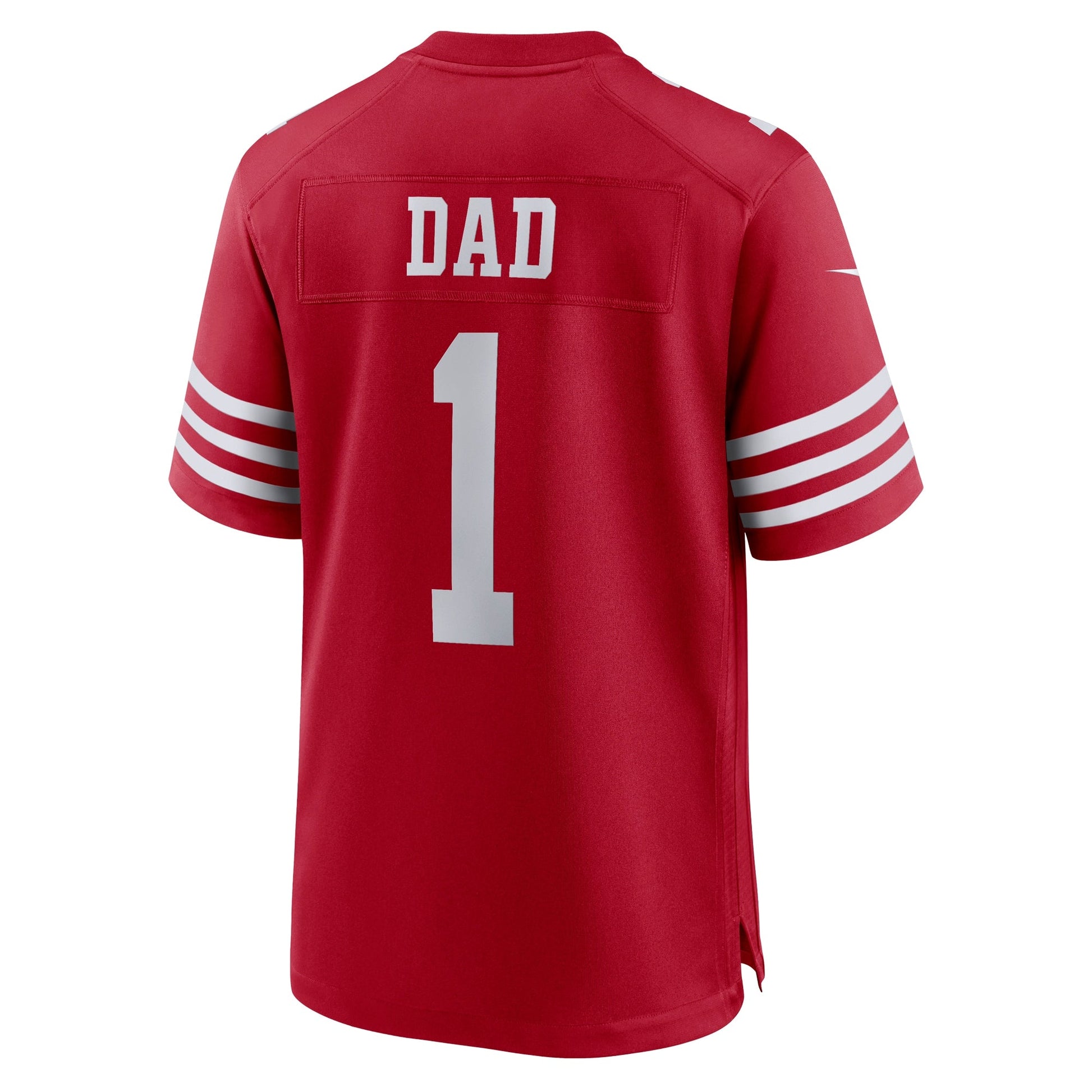 Number 1 Dad San Francisco 49ers Game Jersey - Scarlet football jersey product view 3
