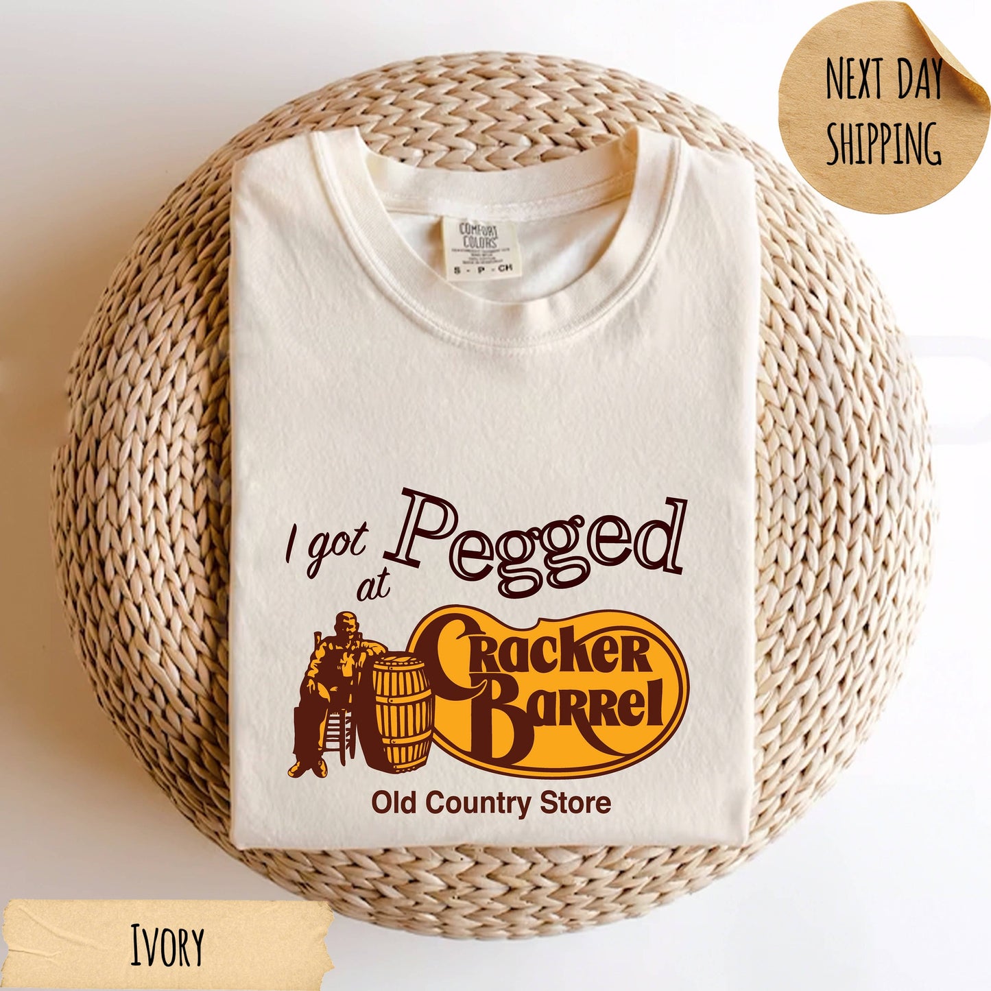 I Got Pegged At Cracker Barrel Funny Vintage T-Shirt Unisex T-shirt, Sweatshirt, Hoodie, Long Sleeve Tee - T-Shirt, Sweatshirt, Hoodie