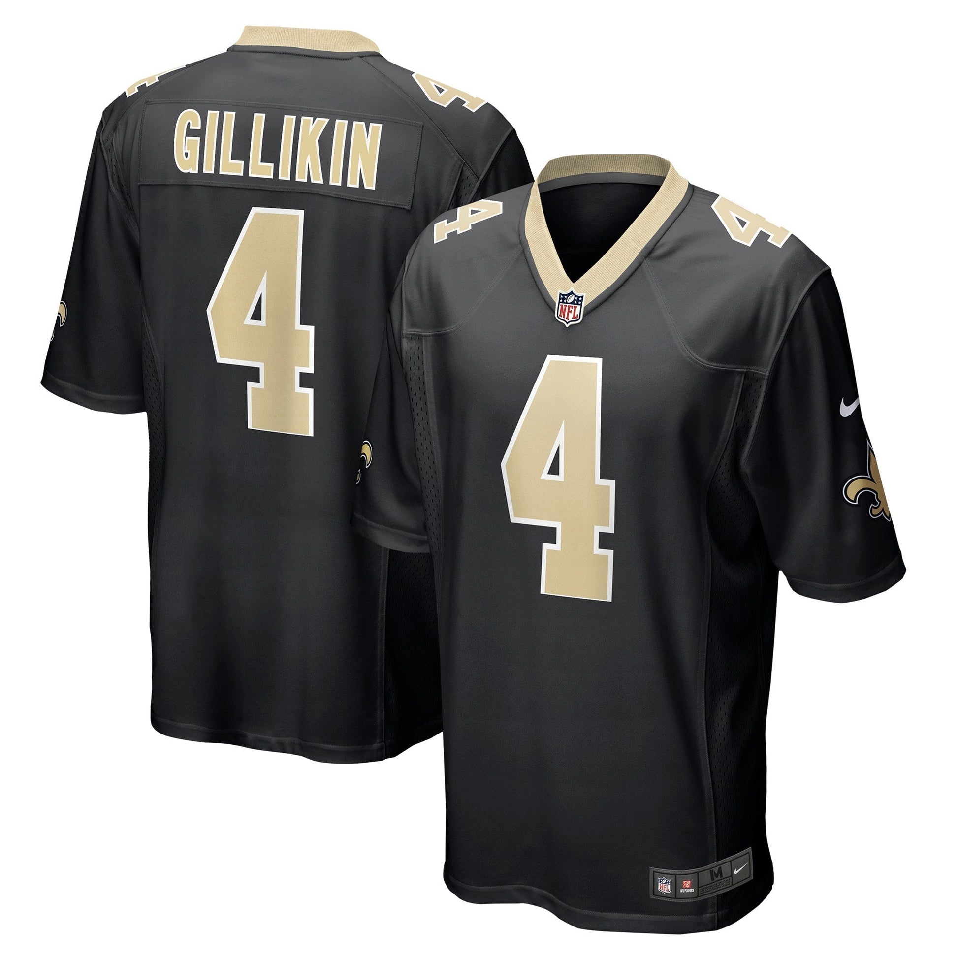Blake Gilikin New Orleans Saints Game Jersey - Black football jersey product view 1