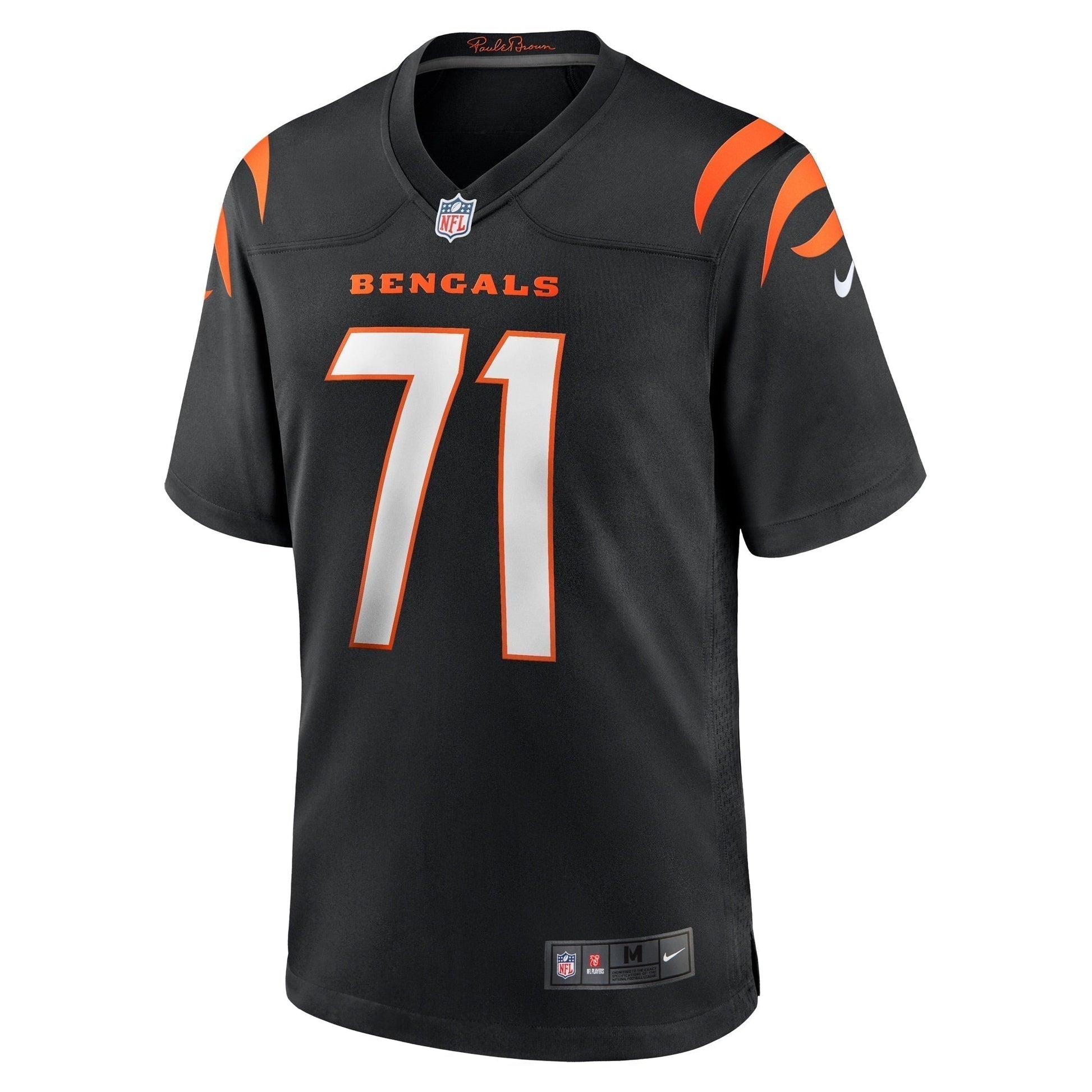 Amarius Mims Cincinnati Bengals Game Jersey - Black football jersey product view 2