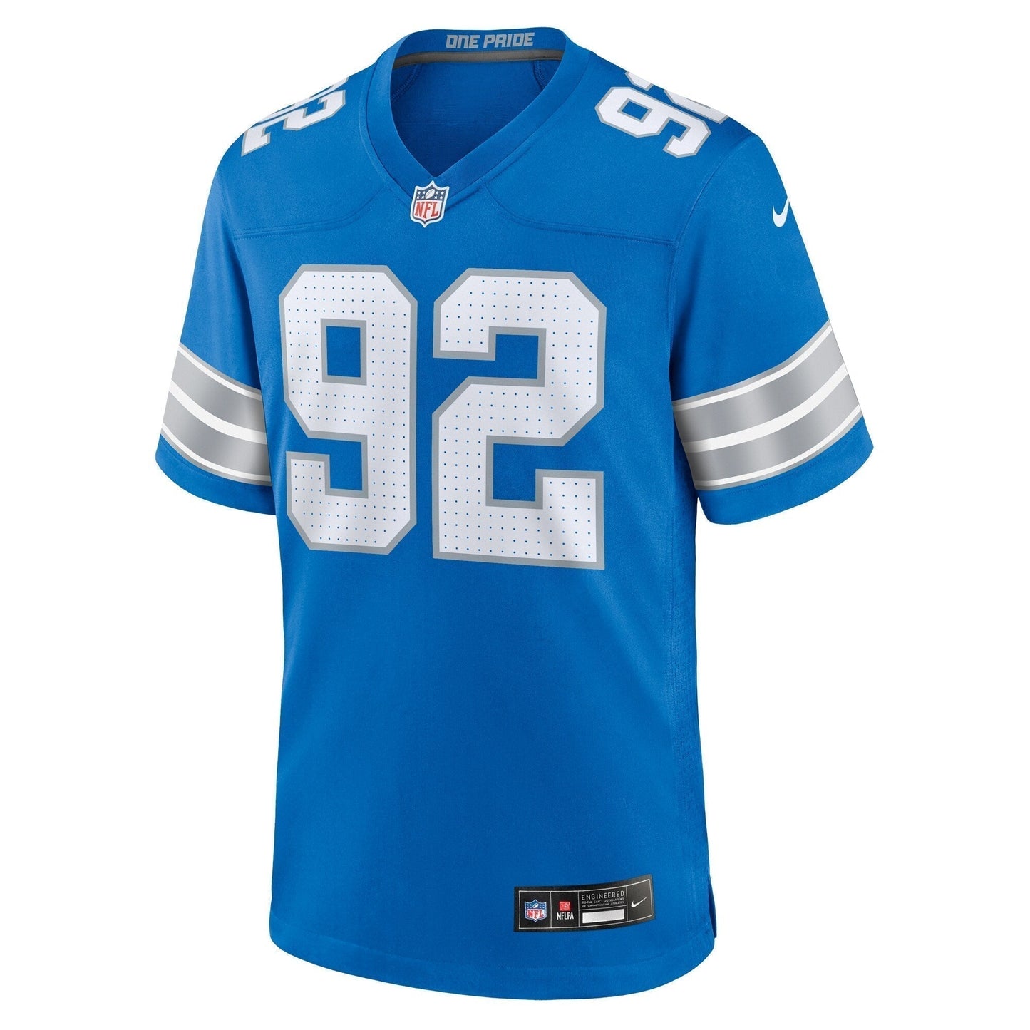 Marcus Davenport Detroit Lions Team Game Jersey - Blue football jersey product view 2