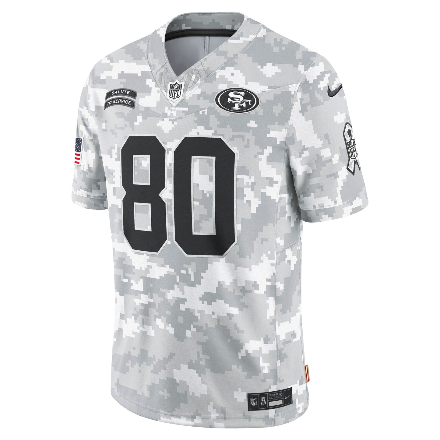 Jerry Rice San Francisco 49ers 2024 Salute to Service Retired Limited Jersey - Arctic Camo football jersey product view 2