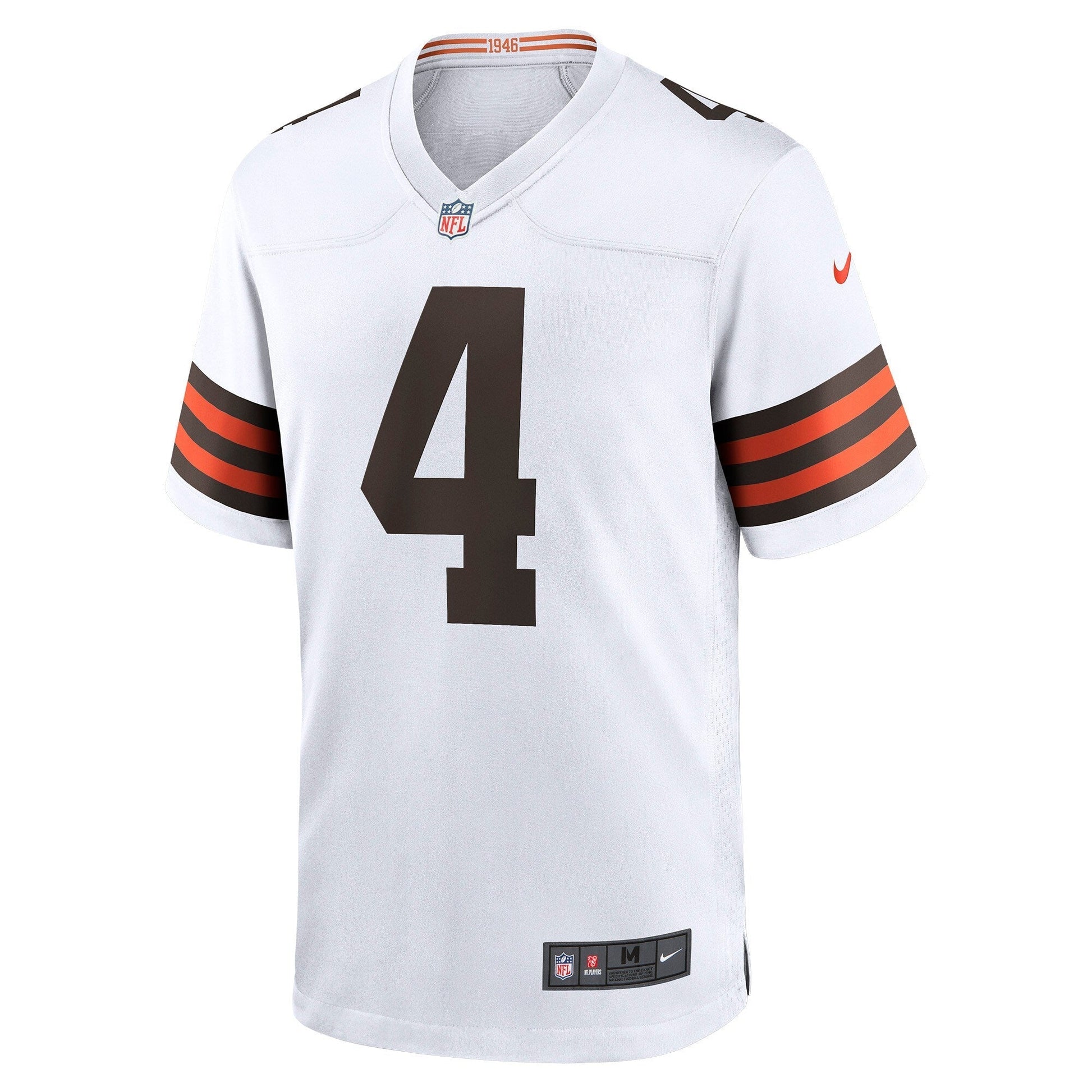 Deshaun Watson Cleveland Browns Game Jersey - White football jersey product view 2