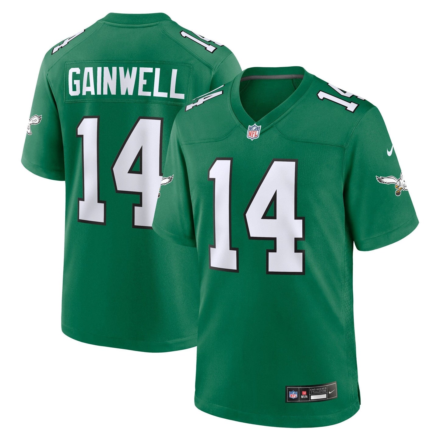 Kenneth Gainwell Philadelphia Eagles Alternate Game Jersey - Kelly Green football jersey product view 1