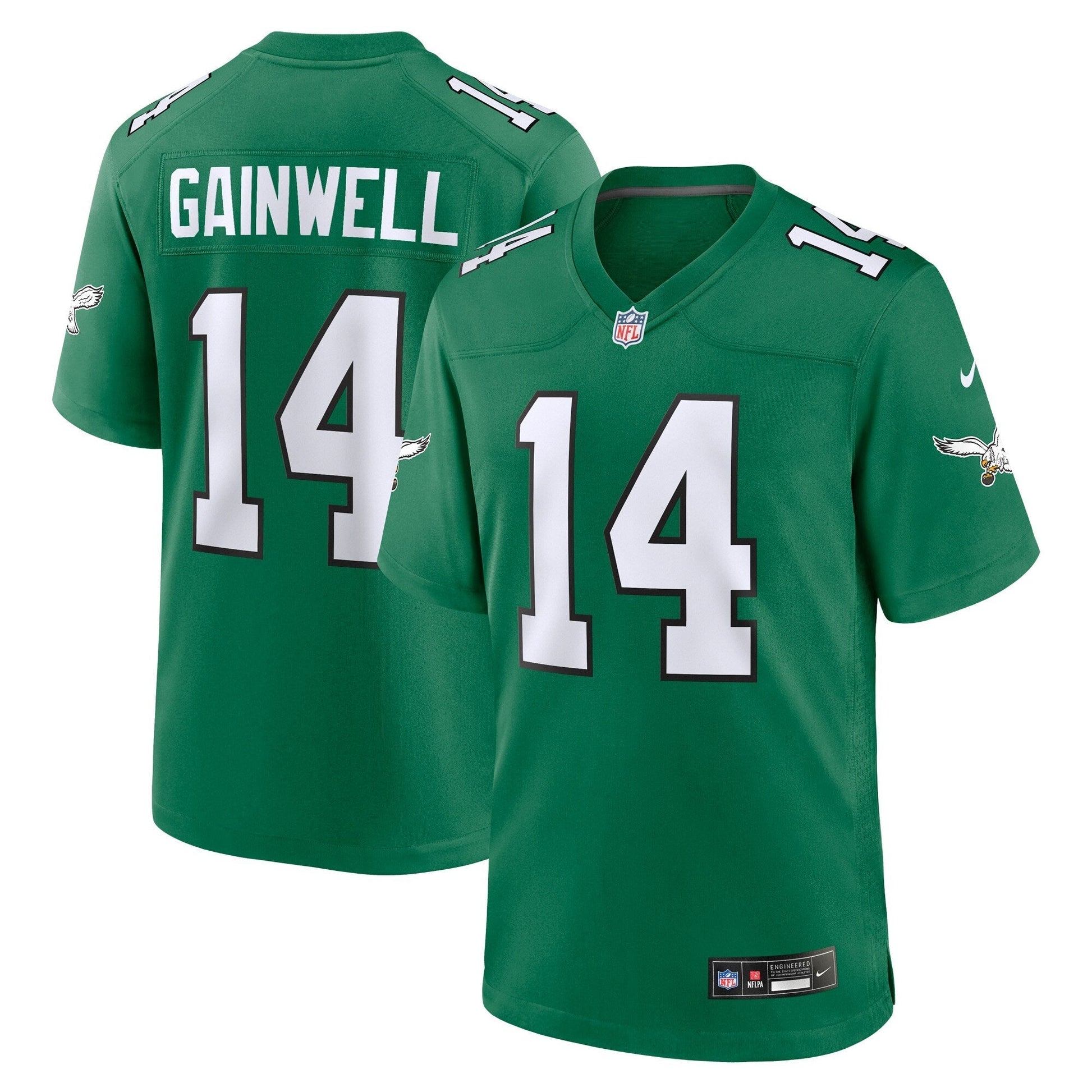 Kenneth Gainwell Philadelphia Eagles Alternate Game Jersey - Kelly Green football jersey product view 1