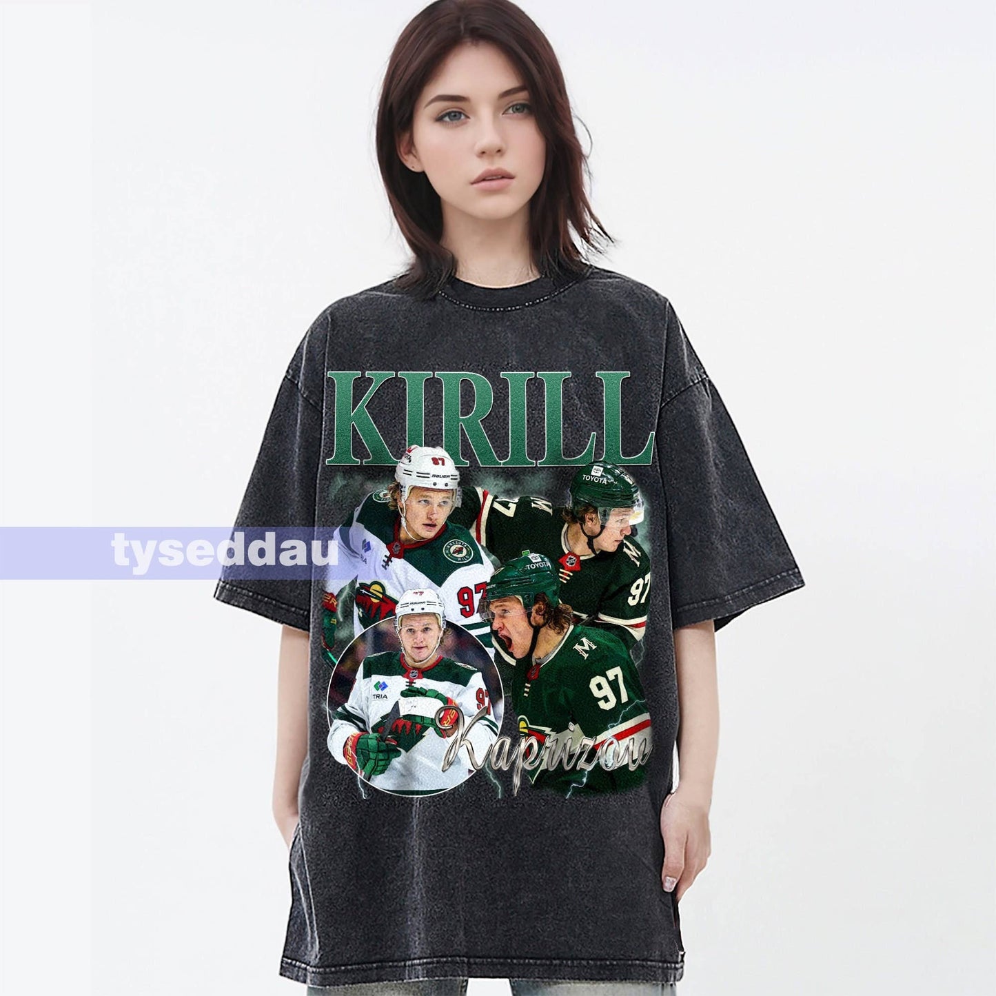 Kirill Kaprizov Retro 90's Graphic T-Shirt  Vintage Style Unisex T-shirt, Sweatshirt, Hoodie, Long Sleeve Tee - T-Shirt, Sweatshirt, Hoodie