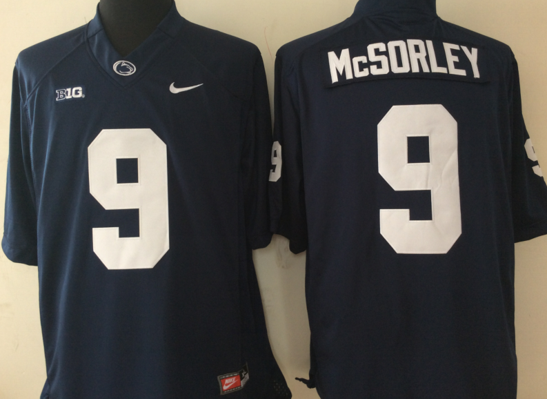 Men's Penn State Nittany Lions Trace McSorley Navy Team Game Jersey football jersey product view 1