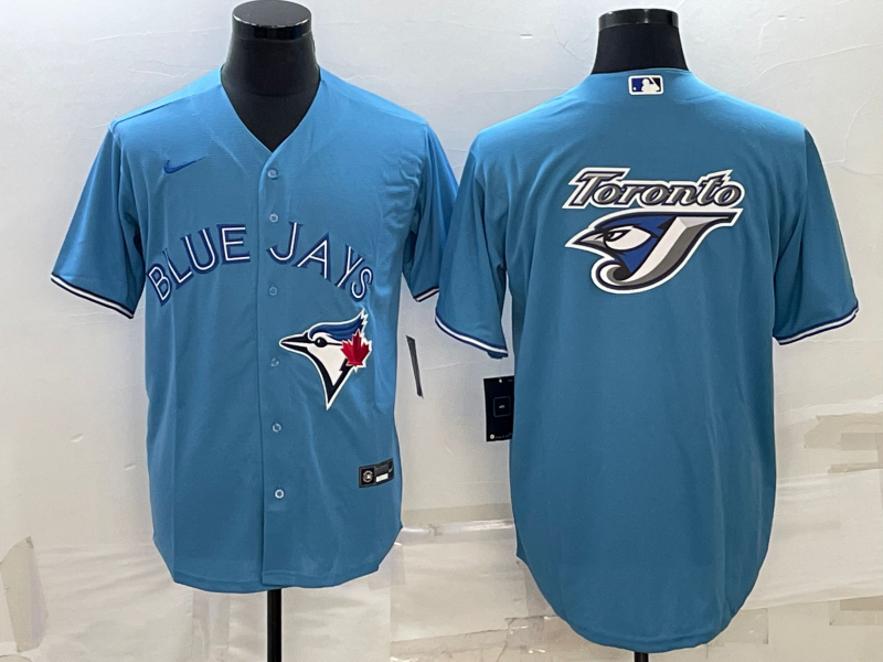 Men's Toronto Blue Jays1 Light Blue Replica Player Jersey baseball jersey product view 1