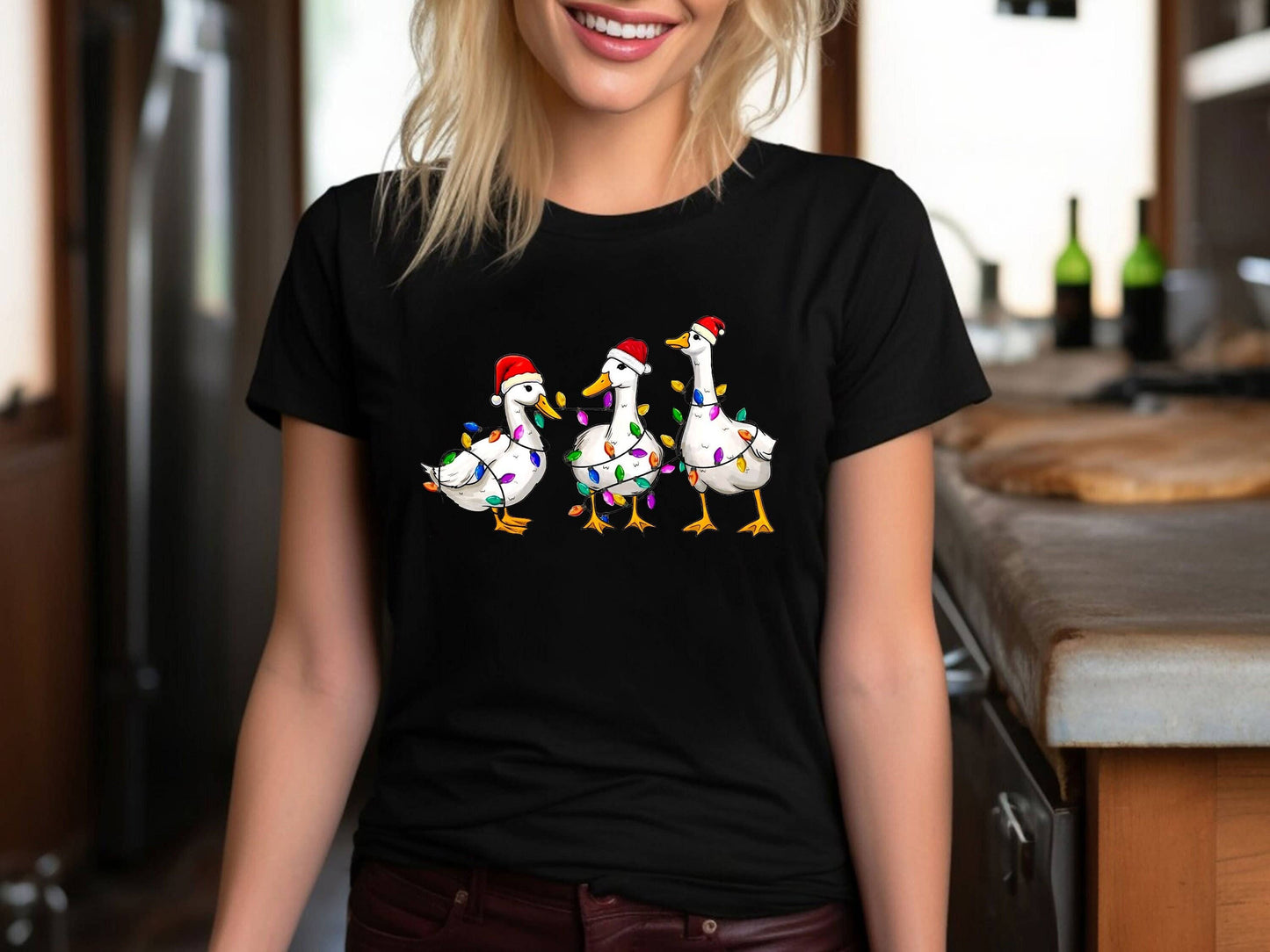 Merry Christmas Santa Reindeer Shirt - Cute Holiday Tee Unisex T-shirt, Sweatshirt, Hoodie, Long Sleeve Tee - T-Shirt, Sweatshirt, Hoodie