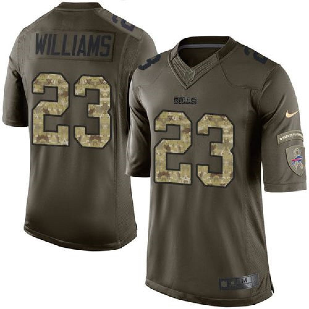 Bills #23 Aaron Williams Green Men's Stitched NFL Limited Salute To Service Jersey football jersey product view 1