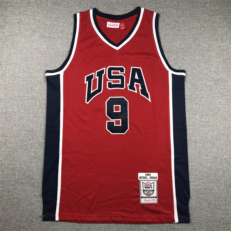 1984 Olympics #9 red jersey sports jersey product view 1