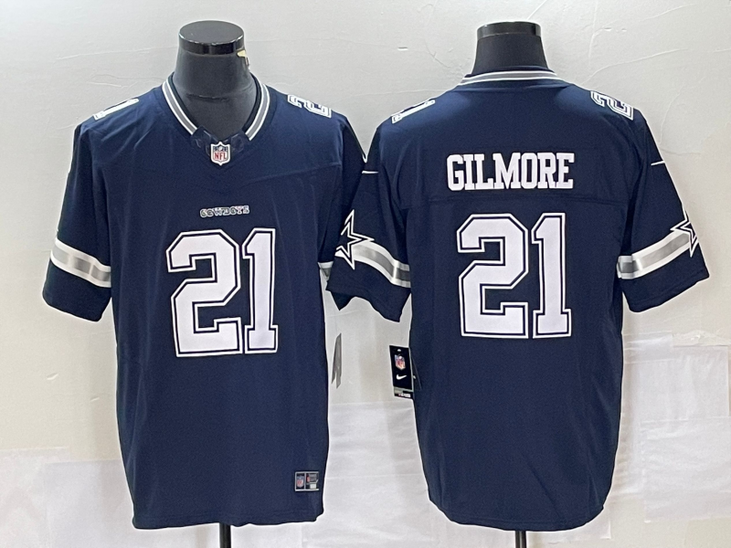 Men's Dallas Cowboys Stephon Gilmore Navy Game Player Jersey football jersey product view 1