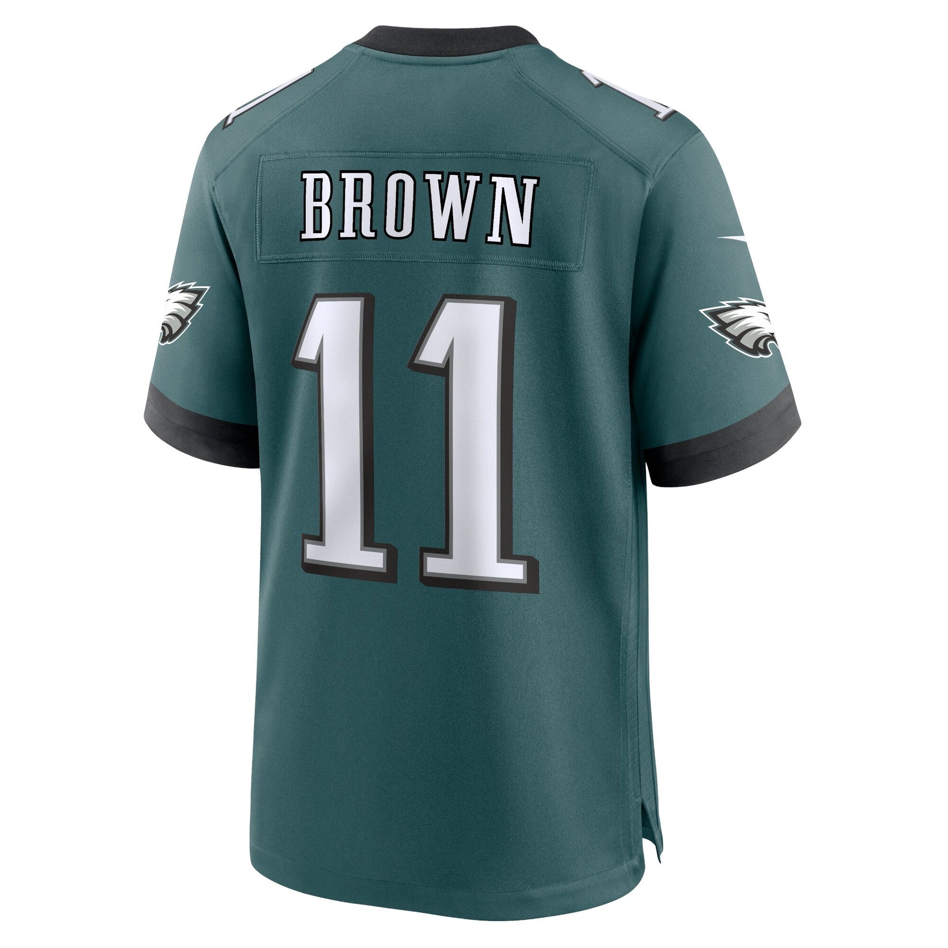A.J. Brown Philadelphia Eagles Team Game Jersey - Midnight Green football jersey product view 3