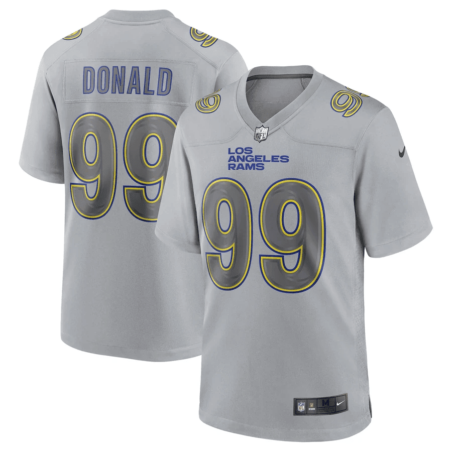 Aaron Donald 99 Los Angeles Rams Men Atmosphere Fashion Game Jersey - Gray football jersey product view 1