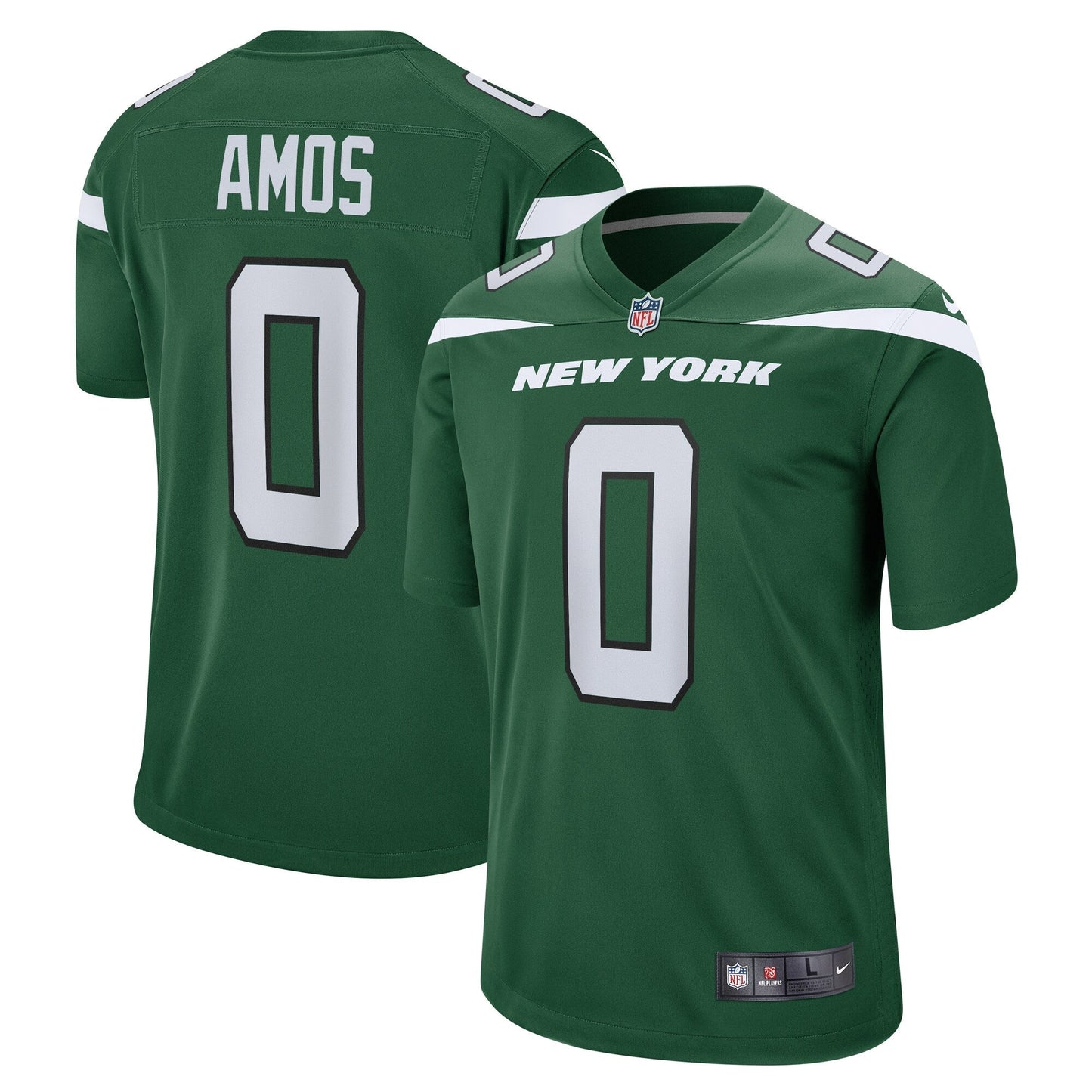 Adrian Amos New York Jets Game Jersey - Gotham Green football jersey product view 1