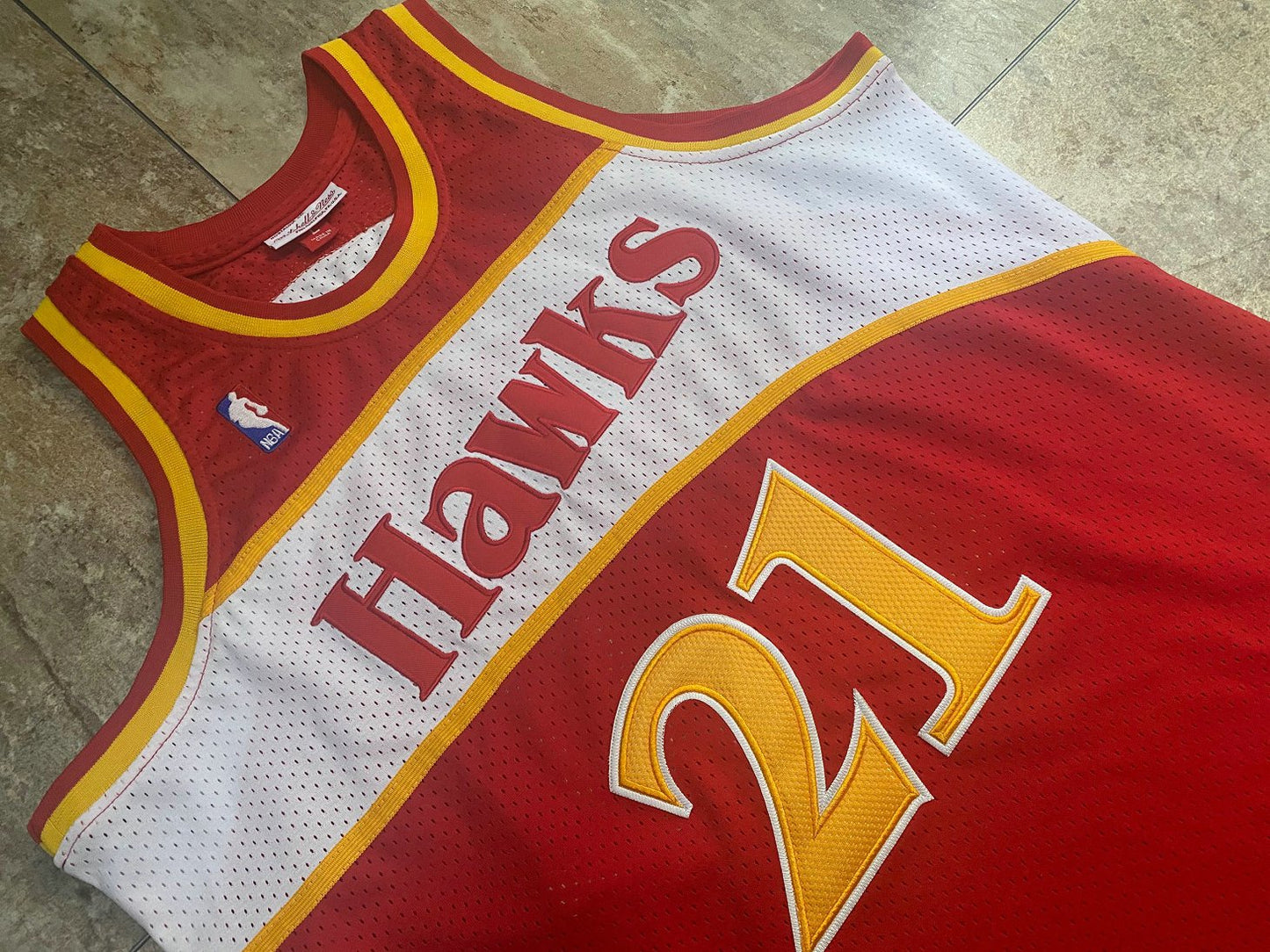 Hawks 21# Wilkins Red MN sports jersey product view 1