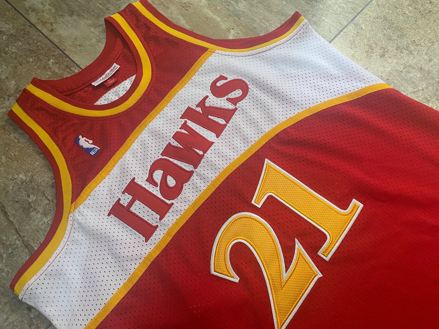 Hawks 21# Wilkins Red MN sports jersey product view 1