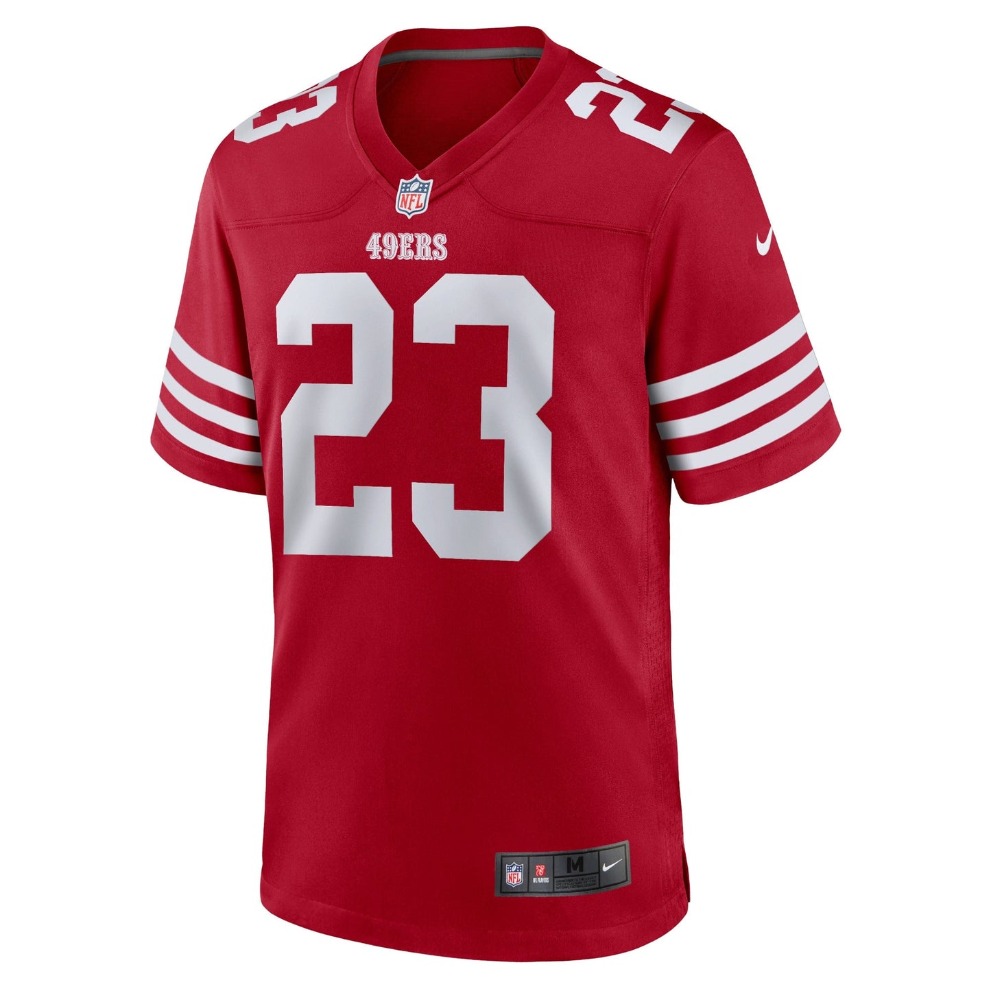 Christian McCaffrey San Francisco 49ers Game Jersey - Scarlet football jersey product view 2