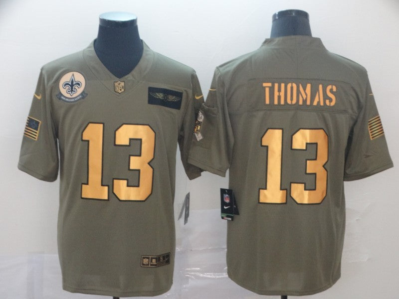 Men's New Orleans Saints Michael Thomas #13 Brown Player Game Jersey1 football jersey product view 1