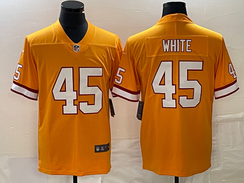 Men's Tampa Bay Buccaneers Devin White Orange Throwback Game Jersey football jersey product view 1