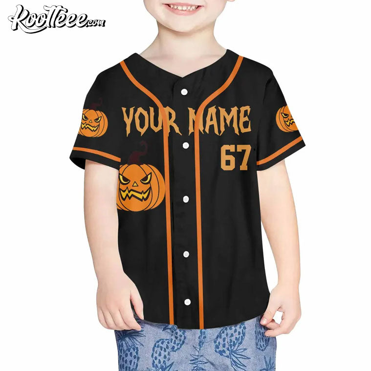 6 7 Funny Halloween Costume Custom Youth Baseball Jersey Unisex T-shirt, Sweatshirt, Hoodie, Long Sleeve Tee - T-Shirt, Sweatshirt, Hoodie