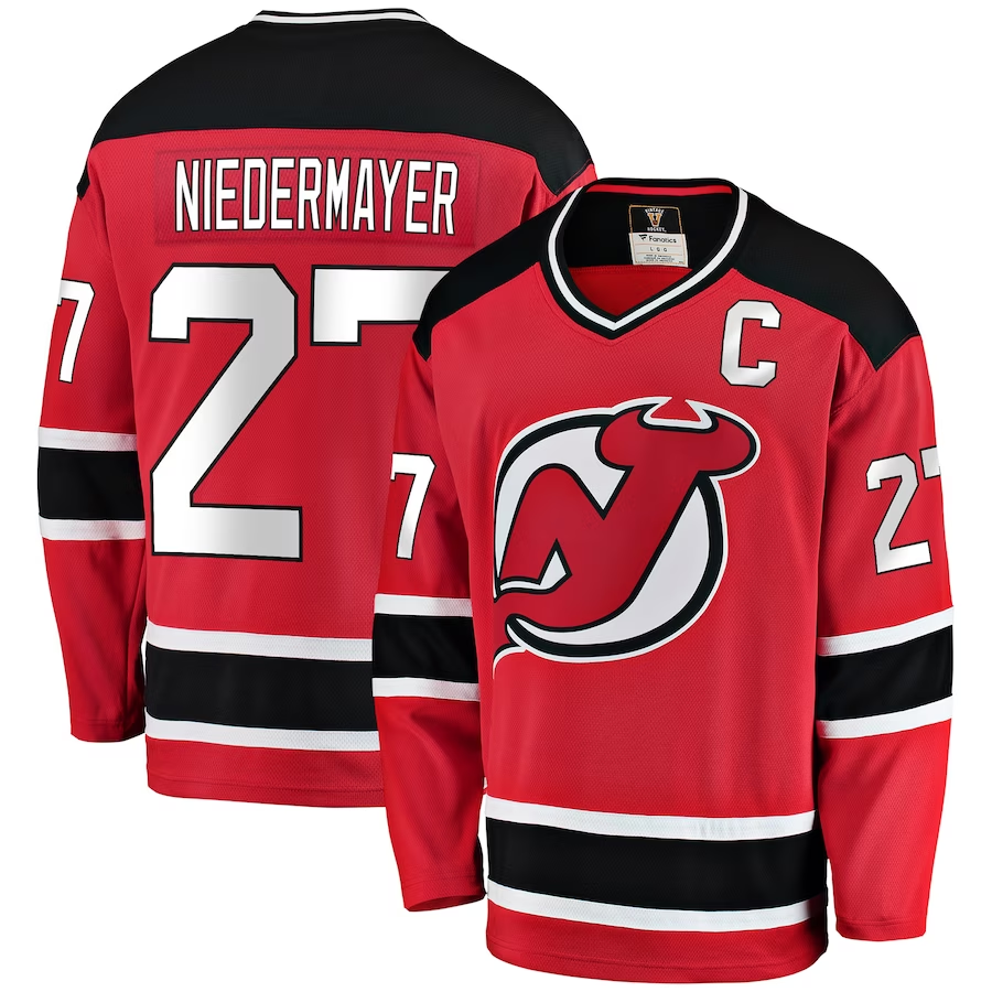 Men's New Jersey1 Devils Scott Niedermayer #27 Red Player Game Jersey1 sports jersey product view 1