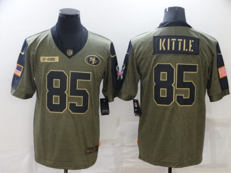 Men's San Francisco 49ers George Kittle Brown Player Game Jersey football jersey product view 1