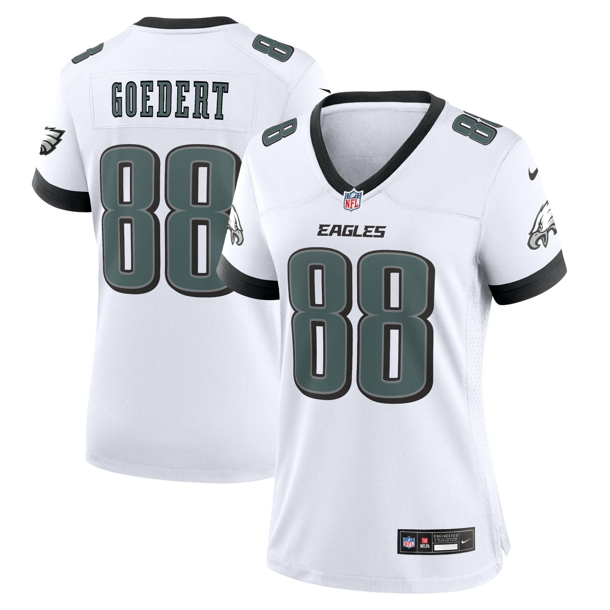 Dallas Goedert Philadelphia Eagles White Game Jersey - White-MEN/WOMEN football jersey product view 2