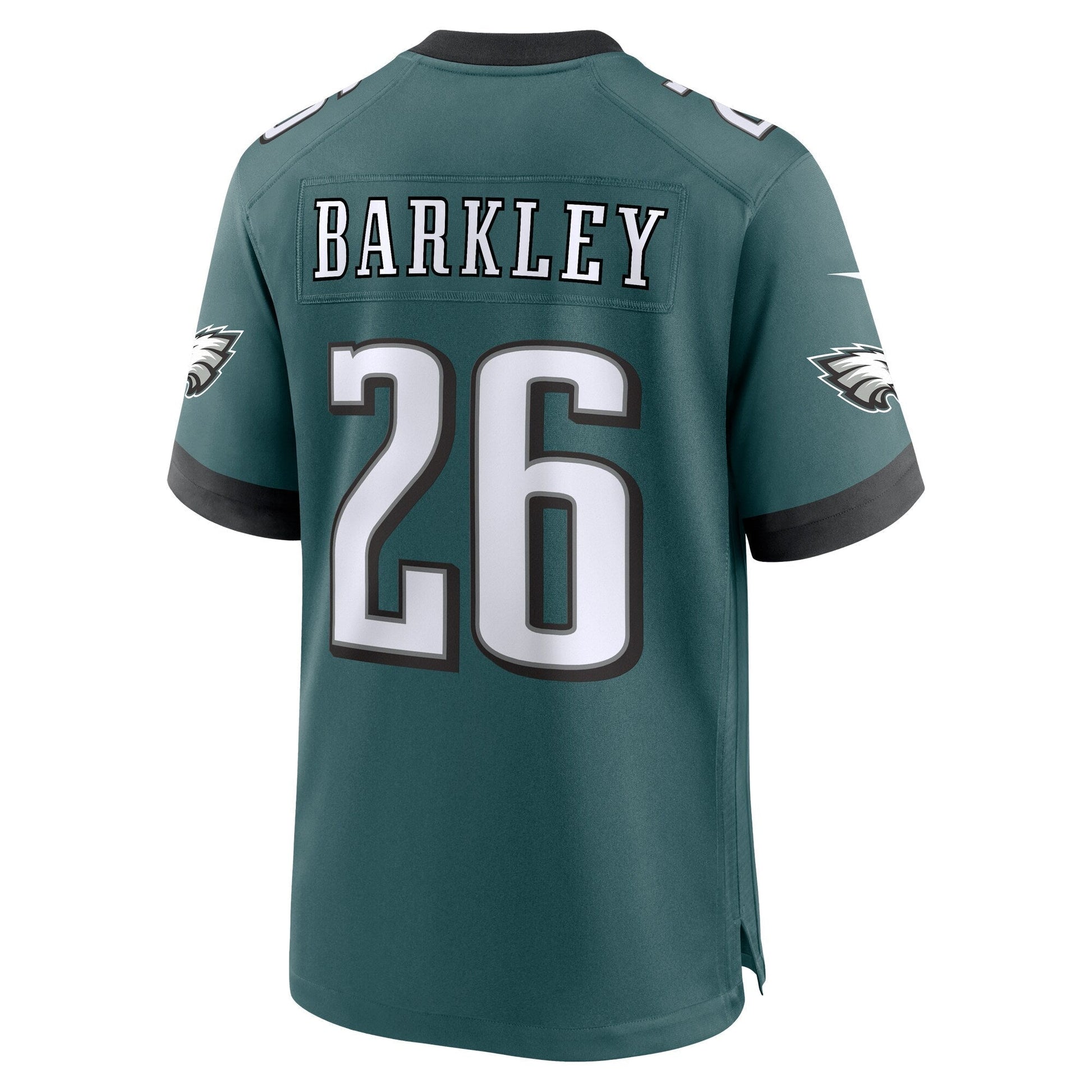 Saquon Barkley Philadelphia Eagles Game Jersey - Midnight Green football jersey product view 3