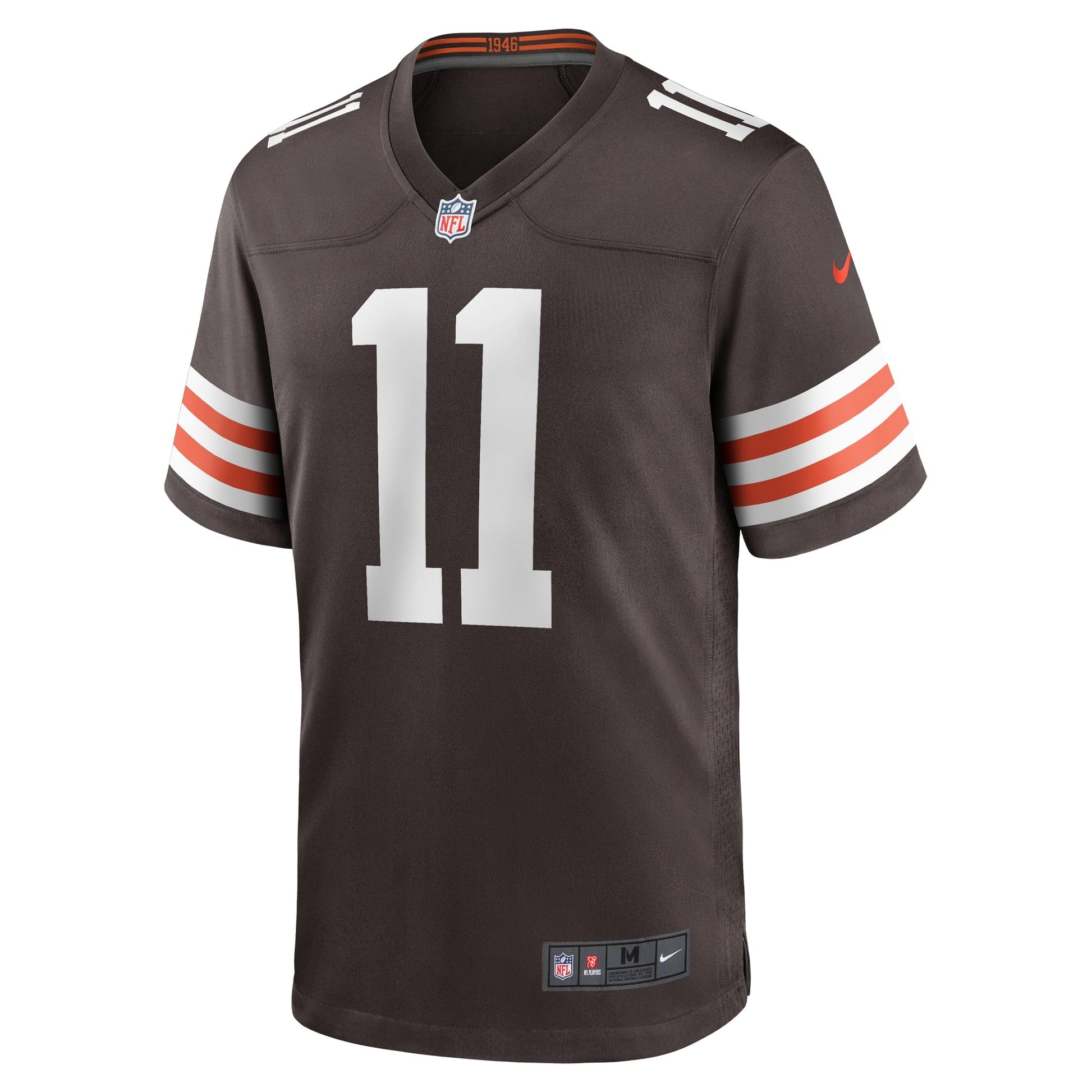 James Proche II Cleveland Browns Game Jersey - Brown football jersey product view 2