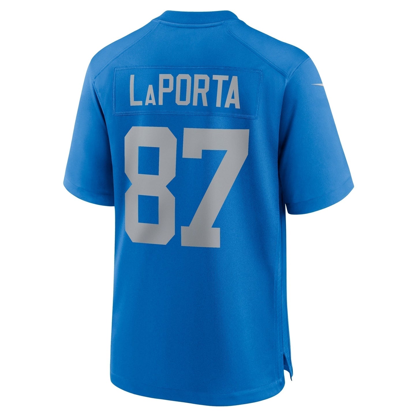 Sam LaPorta Detroit Lions Alternate Game Jersey - Blue football jersey product view 3