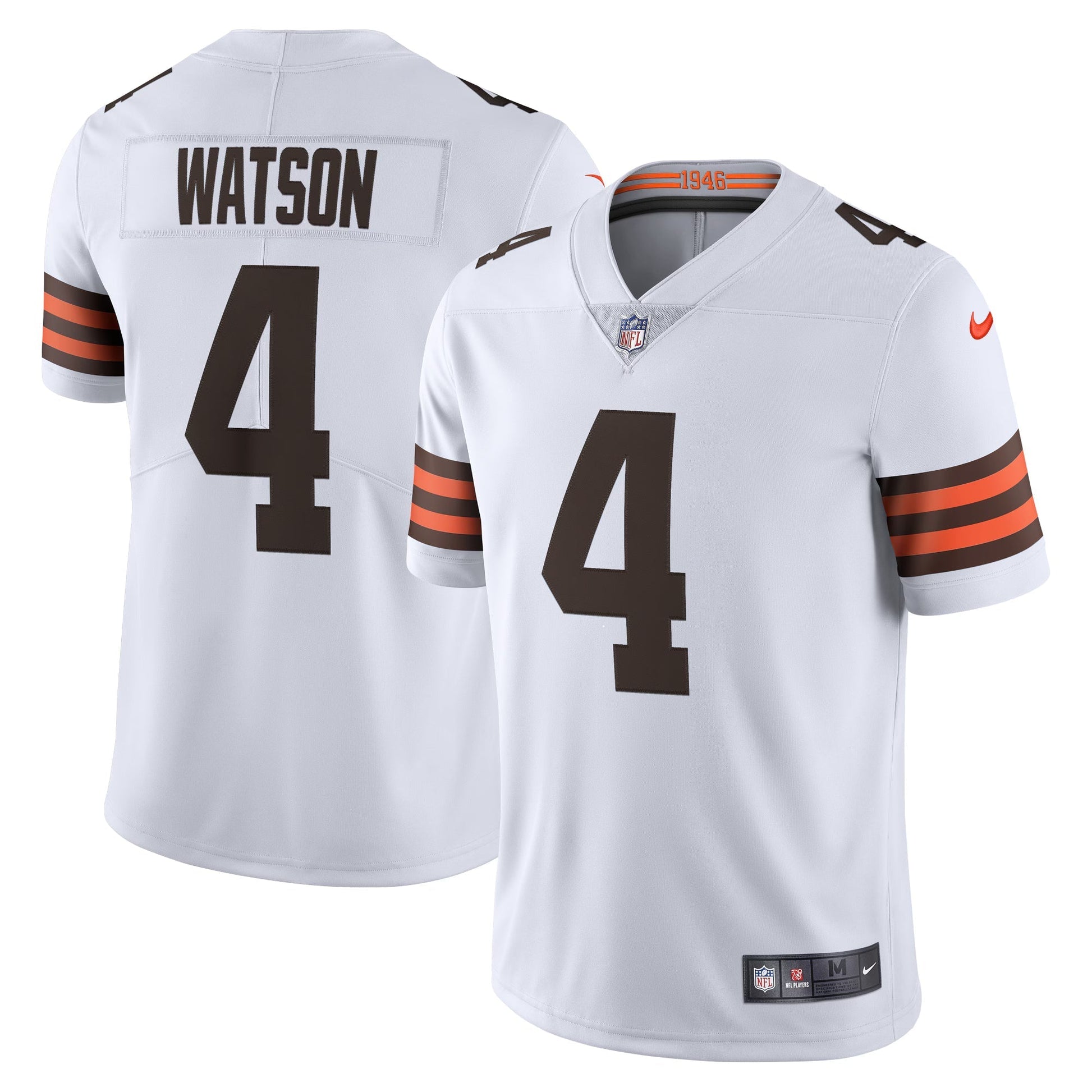 Cleveland Browns Deshaun Watson White 2020 Vapor Limited Jersey football jersey product view 1