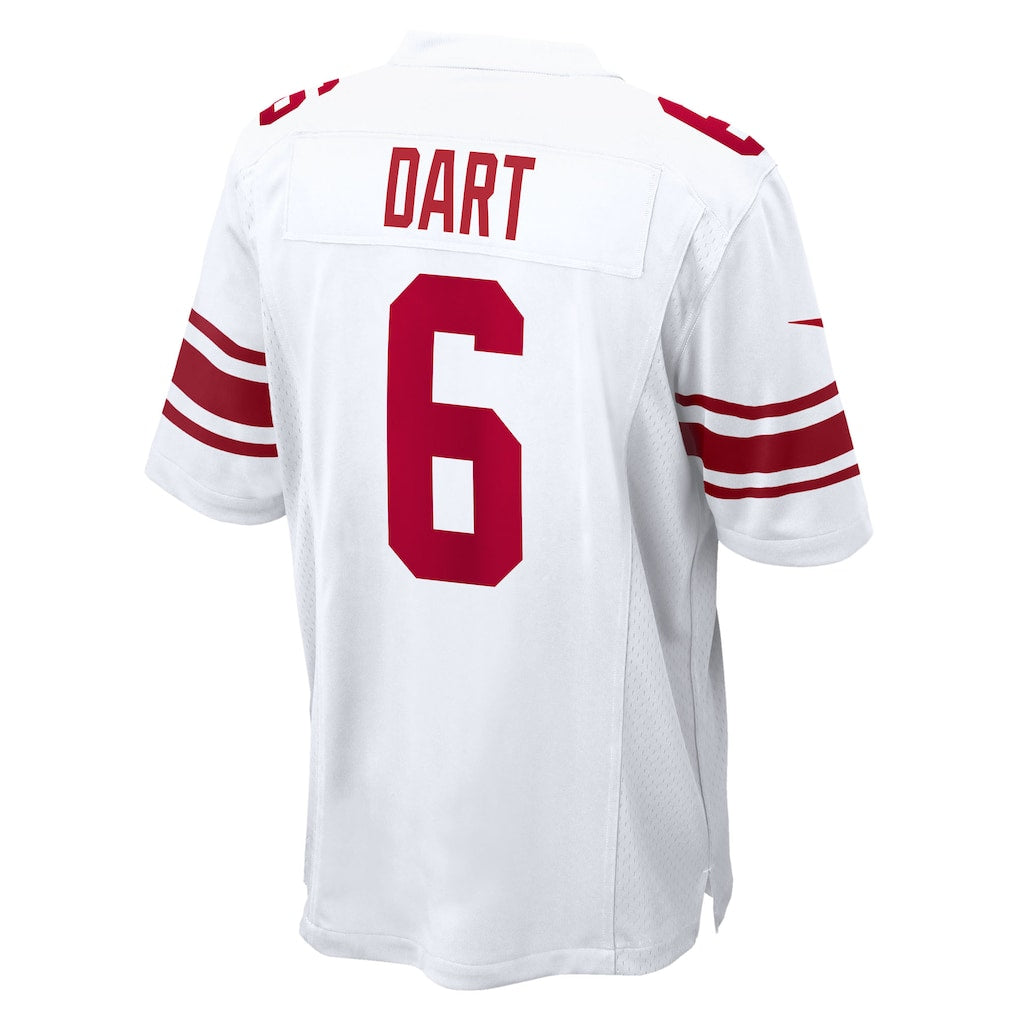 NY.Giants #6 Jaxson Dart White Game Jersey sports jersey product view 1