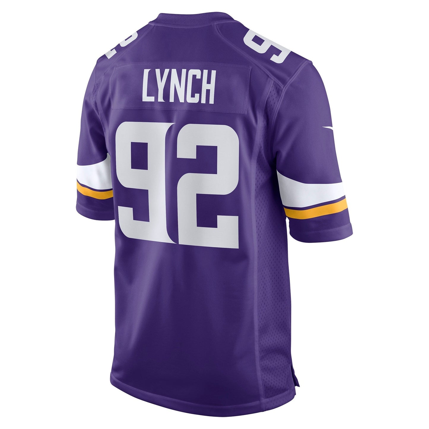 James Lynch Minnesota Vikings Game Jersey - Purple football jersey product view 3