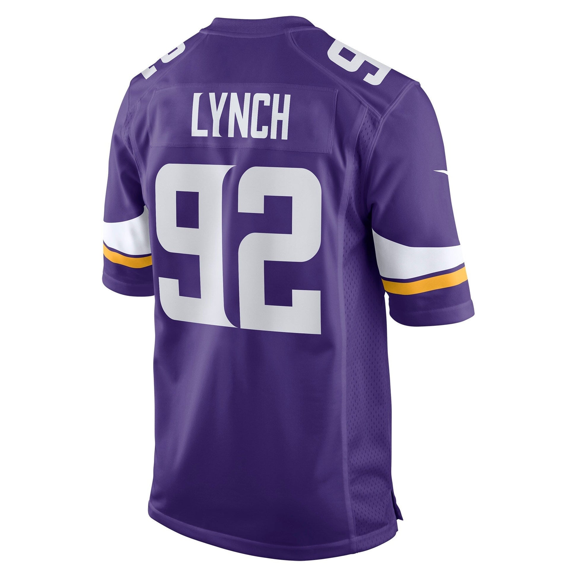 James Lynch Minnesota Vikings Game Jersey - Purple football jersey product view 3