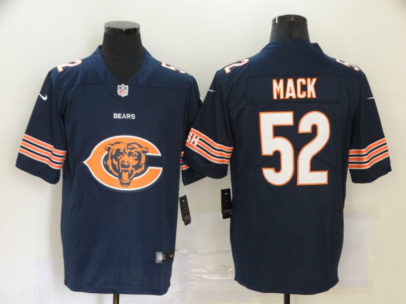 Men's Chicago Bears Khalil Mack #52 Navy Team Game Jersey1 football jersey product view 1
