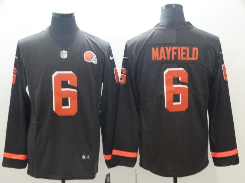 Men's Cleveland Browns Baker Mayfield #6 Brown Game Jersey1 football jersey product view 1