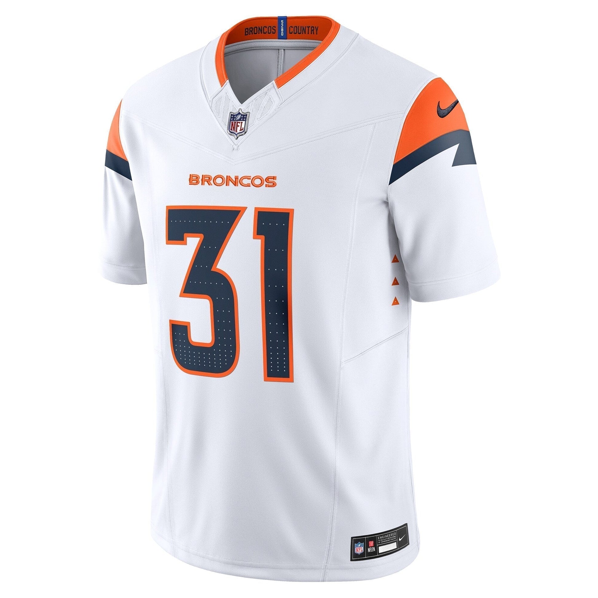 Justin Simmons Denver Broncos Vapor F.U.S.E. Limited Jersey - White football jersey product view 2