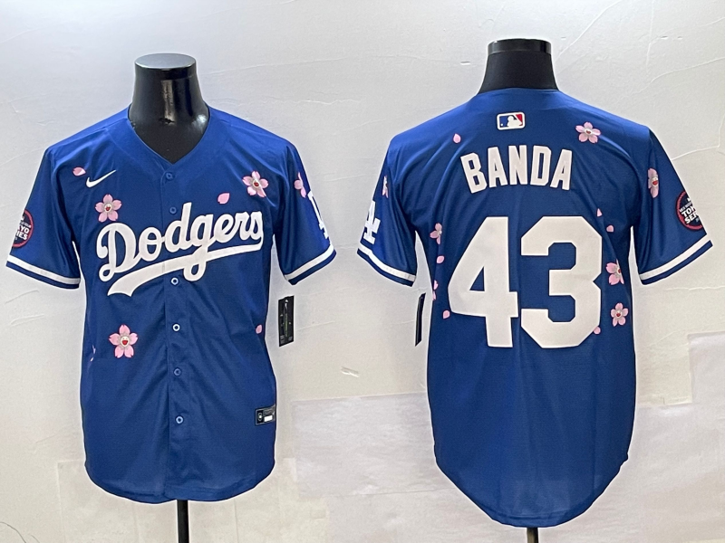 Men's Los Angeles Dodgers Anthony Banda Royal Game Jersey baseball jersey product view 1