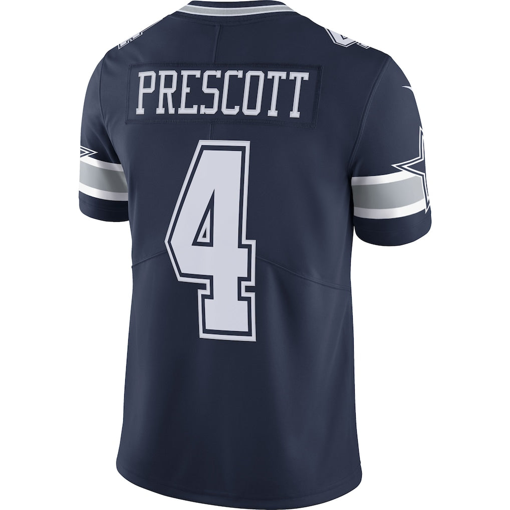 D.Cowboys #4 Dak Prescott Navy Vapor Limited Player Jersey football jersey product view 1