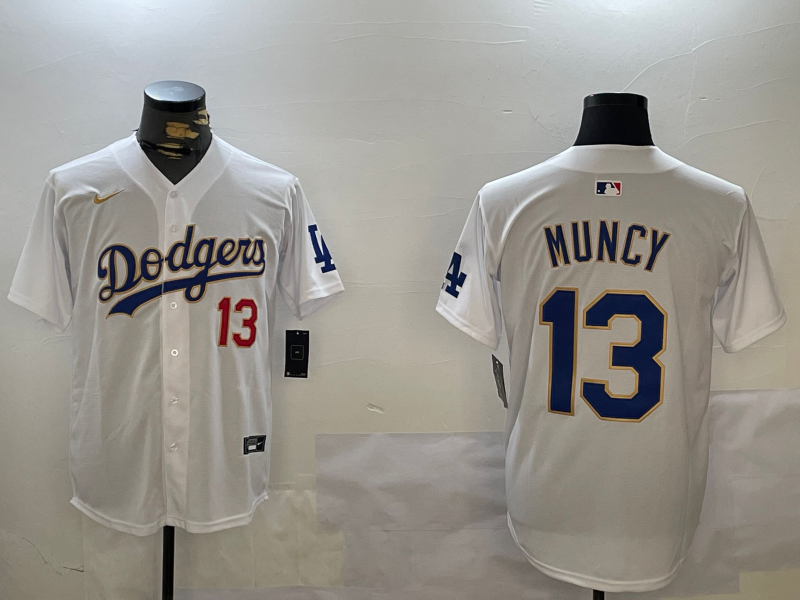 Men's Los Angeles Dodgers Max Muncy White Replica Player Jersey baseball jersey product view 1
