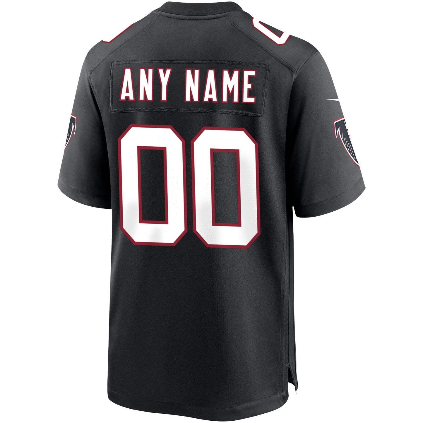 Atlanta Falcons Throwback Custom Game Jersey - Black football jersey product view 3
