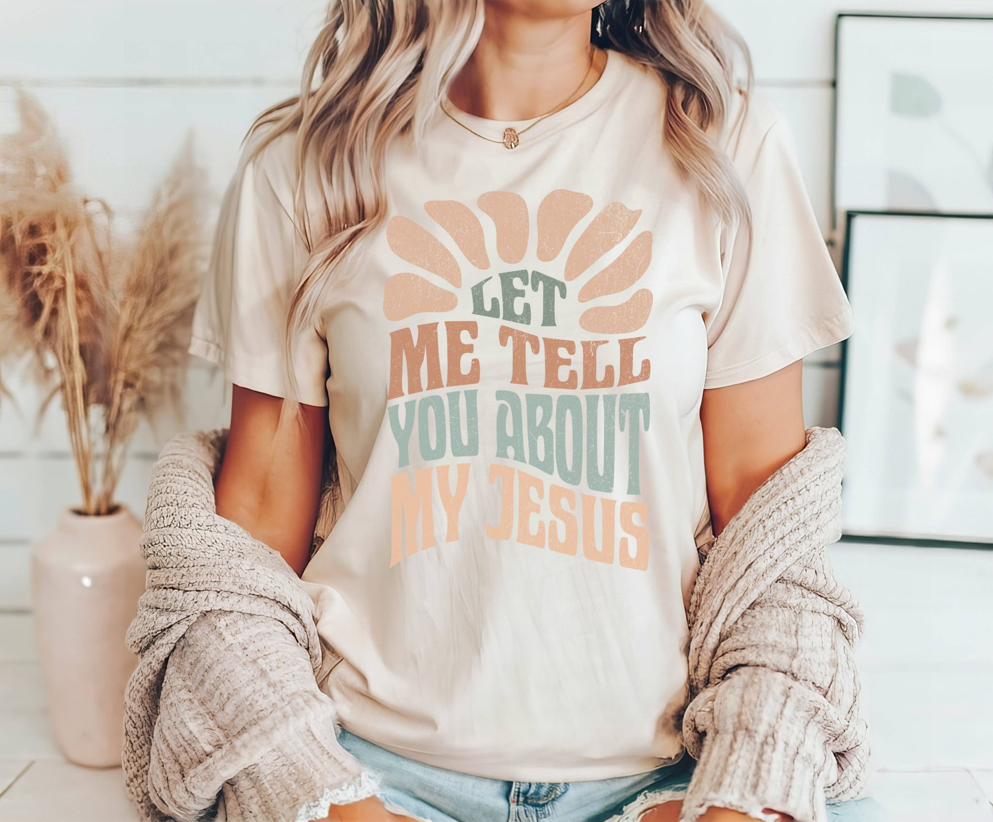 Let Me Tell You About My Jesus Retro Graphic Tee Unisex T-shirt, Sweatshirt, Hoodie, Long Sleeve Tee - T-Shirt, Sweatshirt, Hoodie