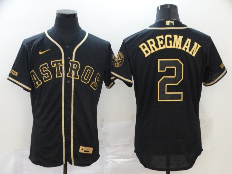 Men's Houston Astros Alex Bregman Black Stitched Jersey baseball jersey product view 1