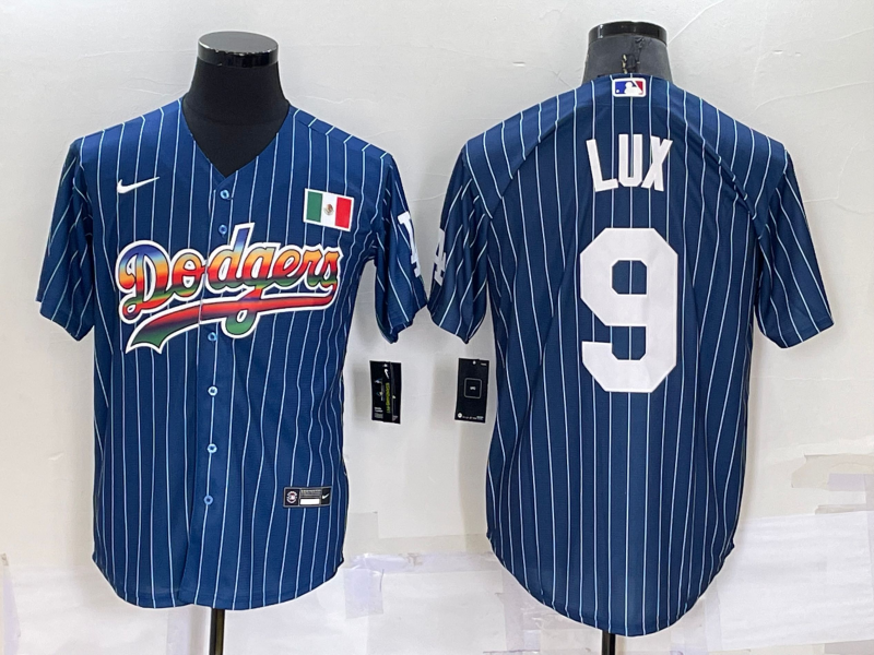 Men's Los Angeles Dodgers Gavin Lux #9 Blue Stitched Jersey1 baseball jersey product view 1